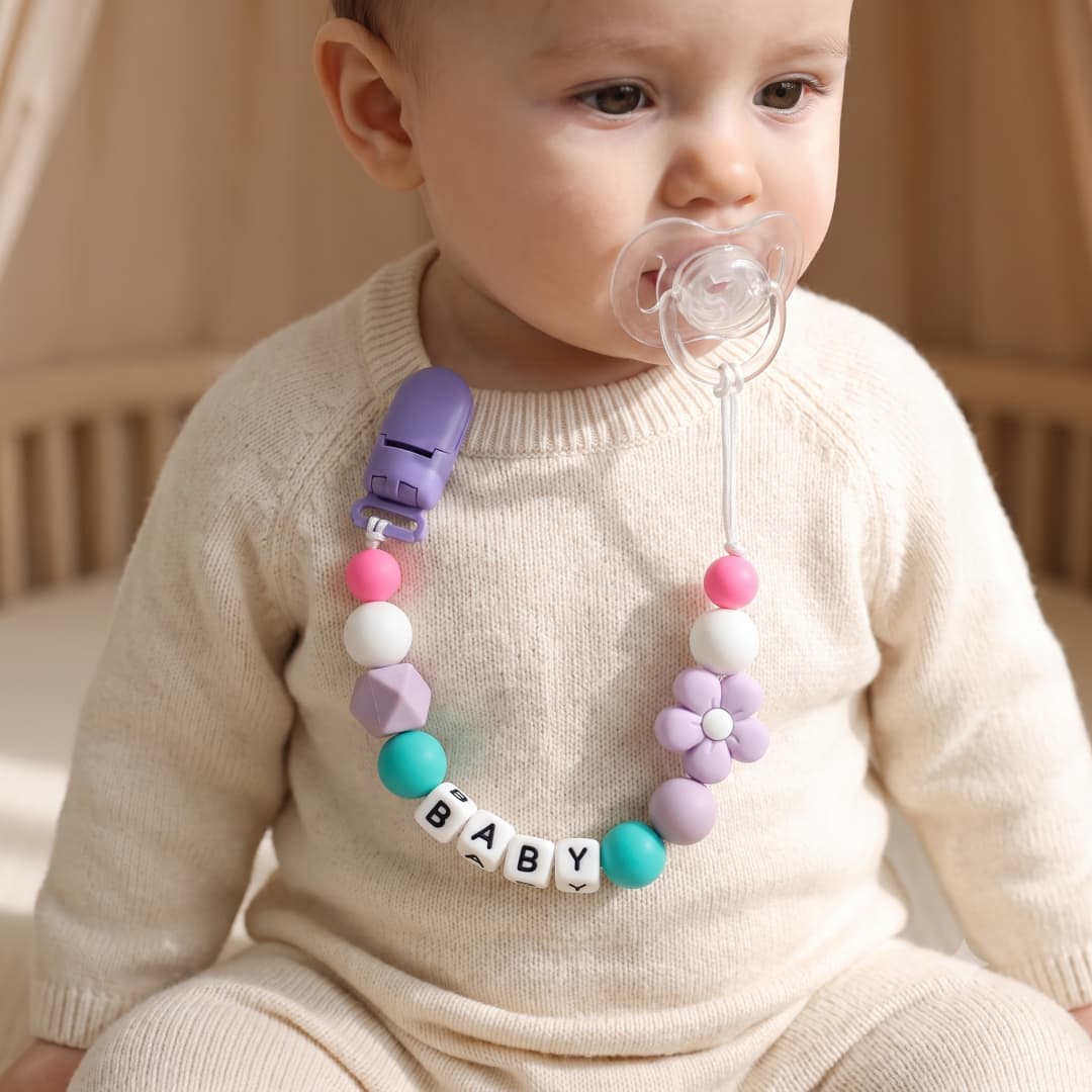 Baby Pacifier Clip - Персонализированный держатель для пустышки с именем,