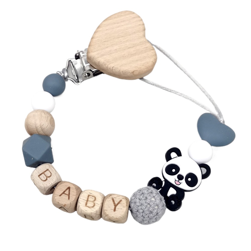 Baby Pacifier Clip - Деревянная персонализированная цепочка для детской соски