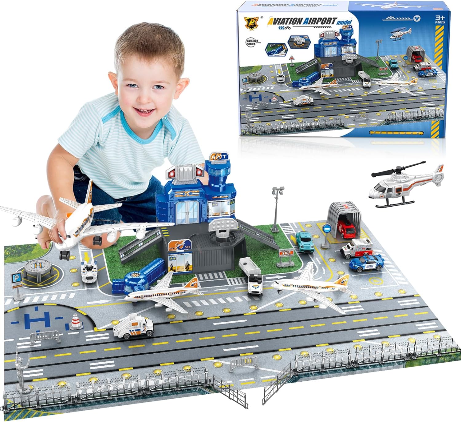 Play Mat - Детский игровой набор «Аэропорт» с машинкой,