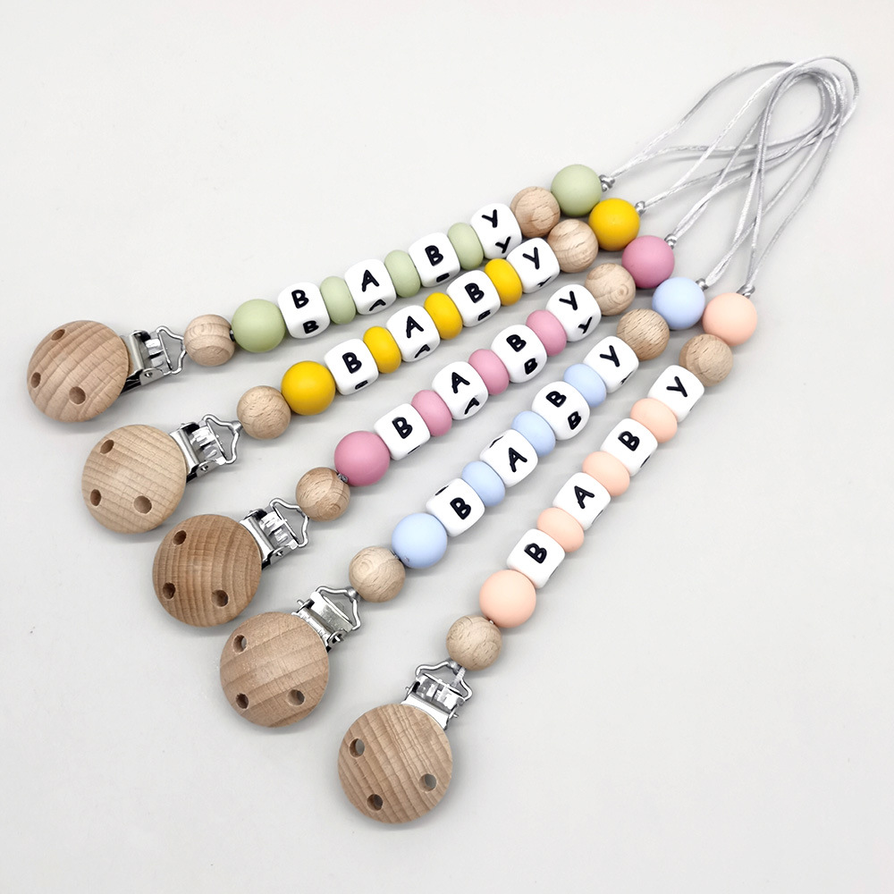 Baby Pacifier Clip - Зажимы для соски с индивидуальным именем,