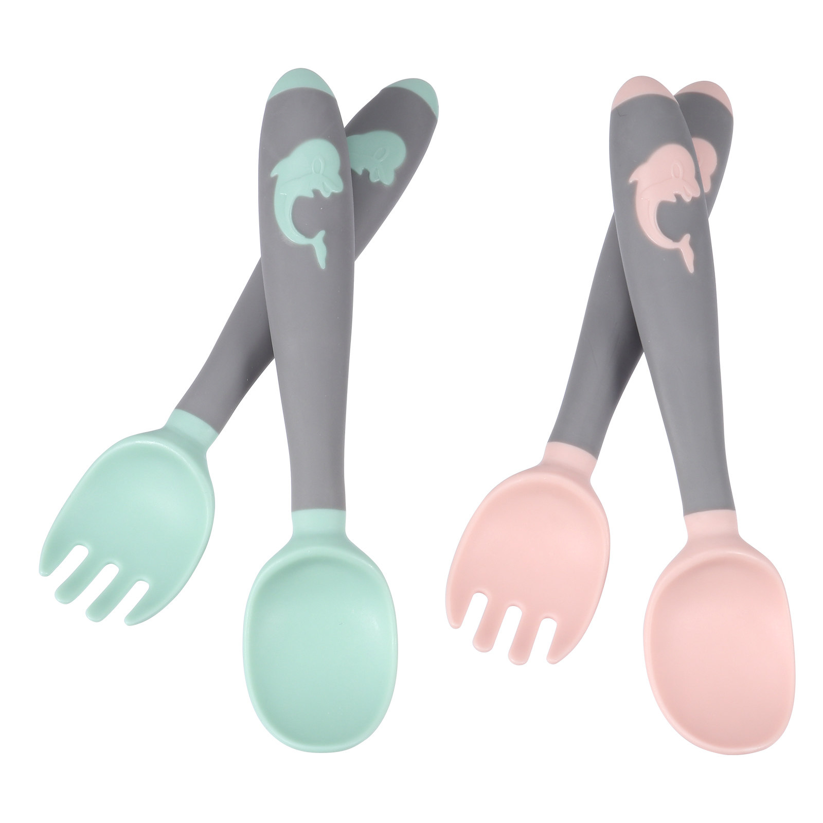 Baby Led Weaning Set - Набор ложек для кормления малышей, силиконовая