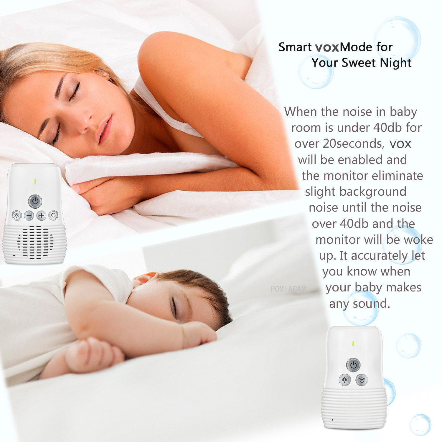 DBM-8 Детский аудиомонитор с д – обзор и цена Wireless Baby Monitor