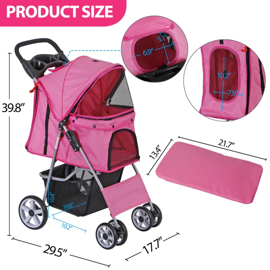 Коляска для собак с 4 колесами – обзор и цена Stroller Accessories
