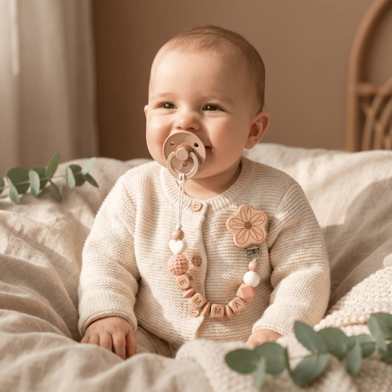 Персонализированный держатель  – обзор и цена Baby Pacifier Clip